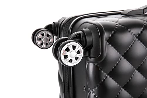 Rockland Melbourne Hardside Expandable Luggage with Spinner Wheels, 2TONENAVY, 2 Piece (20/28)