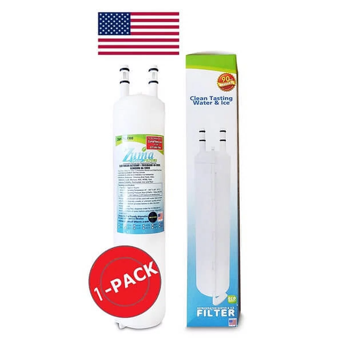 ZUMA Brand , Water and Ice Filter , Model # ZWFE1-RF300 , Compatible with Frigidaire® ULTRA-WF - 5519 - Made in U.S.A.