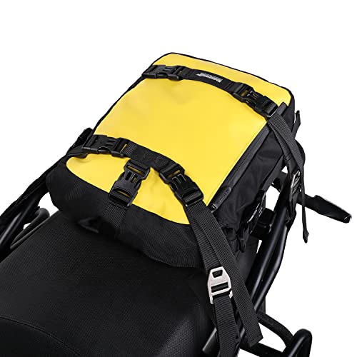 Rhinowalk Motorcycle Tail Bag Motor Pannier Bag Rear Rack Trunk Professional Motor Accessories Waterproof Motorbike Seat Bag 30L, Black