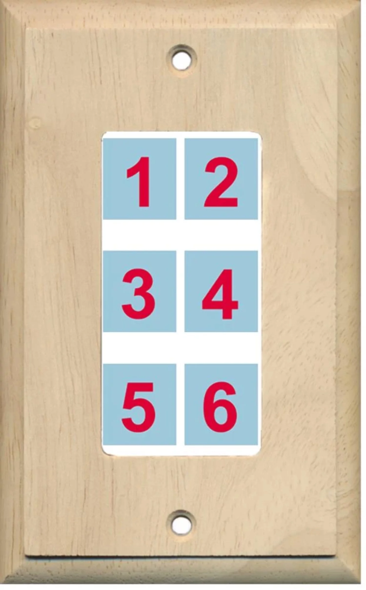 Ultra Spec Cables 6 Port Custom Keystone Wall Plate Unfinished Wood - Inner