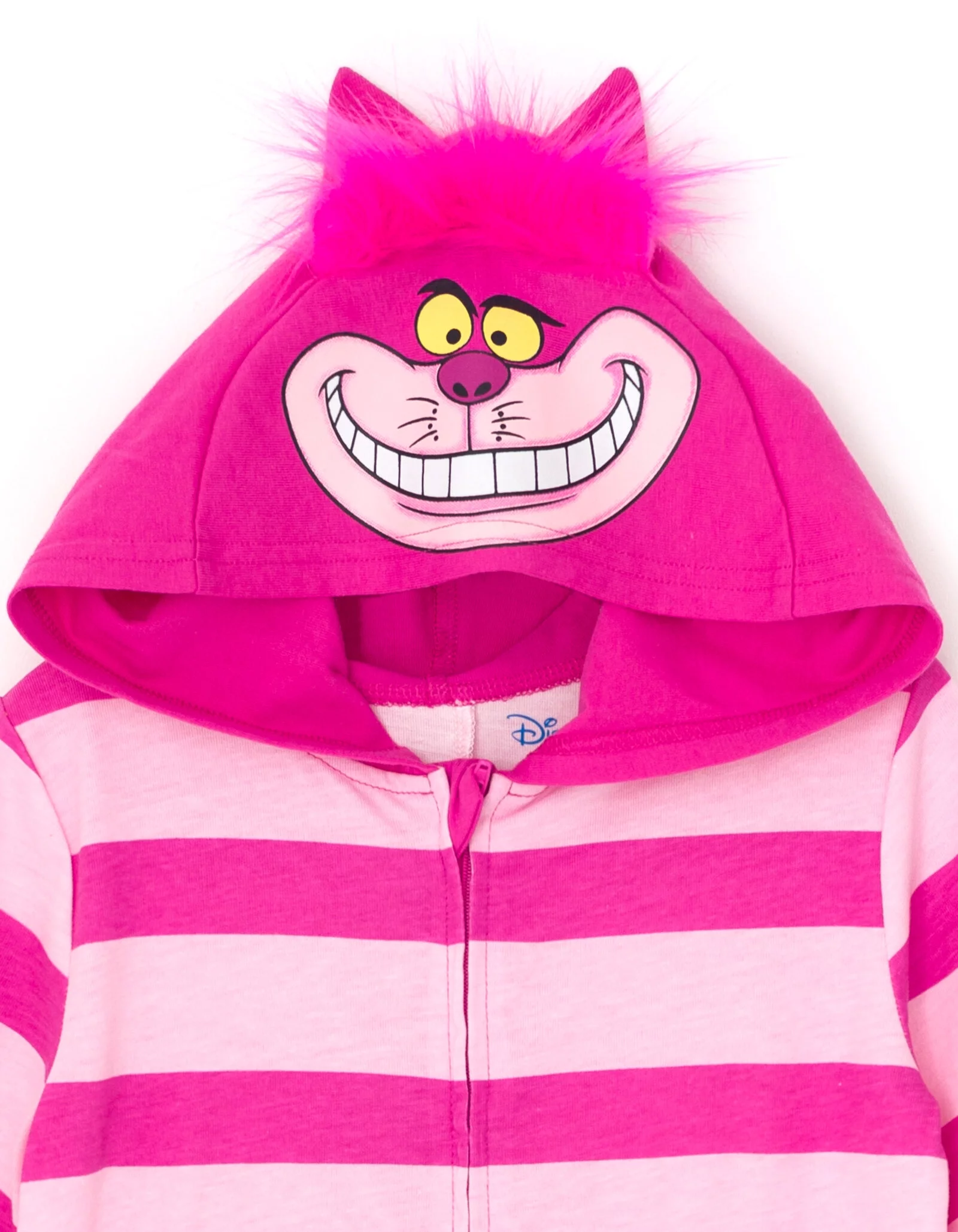 Disney Alice in Wonderland Cheshire Cat Little Boys Zip Up Coverall Tail Pink 7-8
