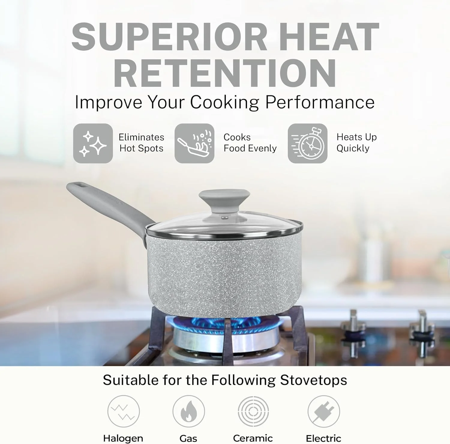 Granitestone 20 Pc Pots and Pans Set Non Stick Cookware Set, Kitchen Cookware Sets