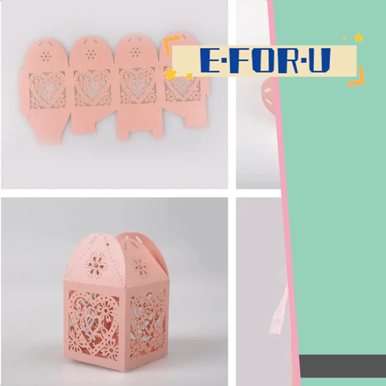 Love Heart Laser Cut Wedding Candy Gift Box Chocolate Box