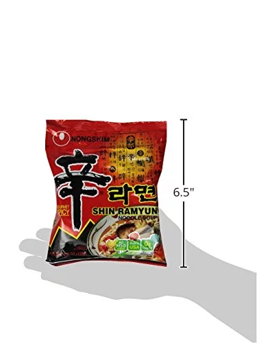 NongShim Shin Ramyun Noodle Soup, Gourmet Spicy, 4.2 Ounce (Pack of 20)