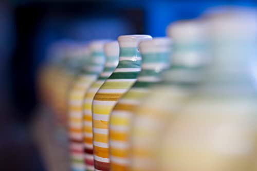 Antico Frantoio Muraglia | Premium Italian Extra Virgin Olive Oil | First Cold Pressed Gourmet EVOO | RAINBOW Arcobaleno Collectible Handmade Ceramic Bottle | 16.9 Fl.oz (500 ml)