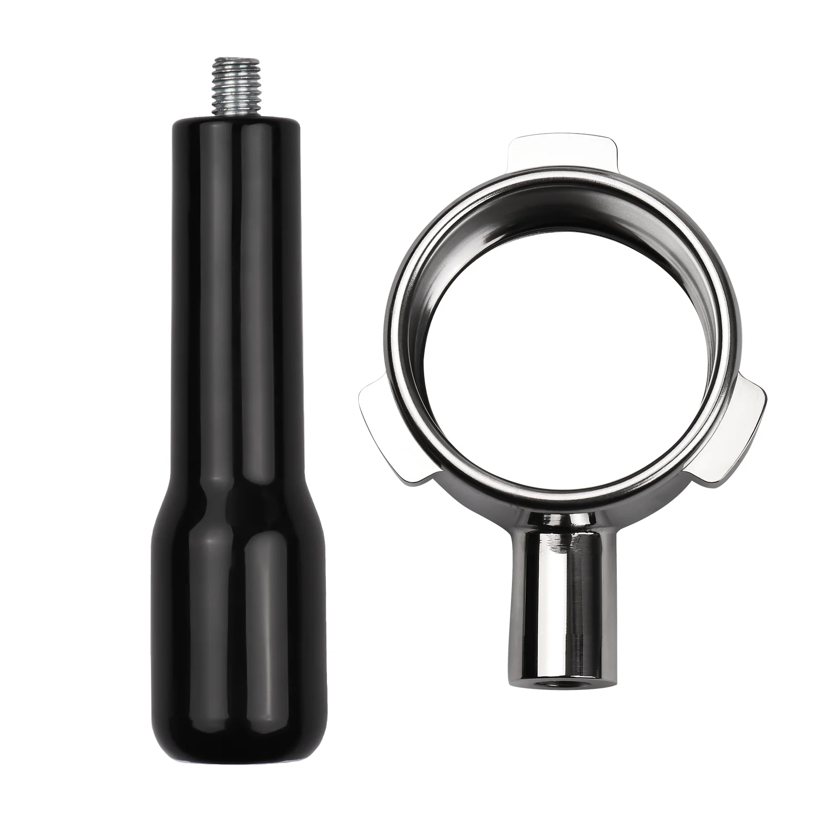 Spirastell Handle,3 Ears Stainless Handle Cup Filter Coffee Handle Cup Steel Naked Portafilter 8 Series Coffee Cup Filter 8 Portafilter Wooden Coffee Filter 8 Series portafilter Ears Stainless Steel