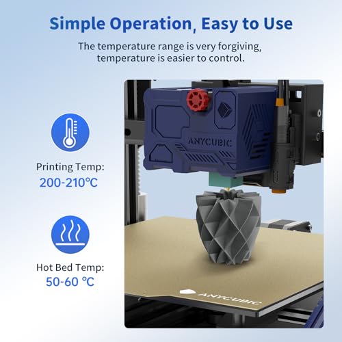 ANYCUBIC PLA Filament 1.75mm Bundle, 3D Printing PLA Filament 1.75mm Dimensional Accuracy +/- 0.02mm, 1KG Spool (2.2 lbs), 2KG Grey+Grey