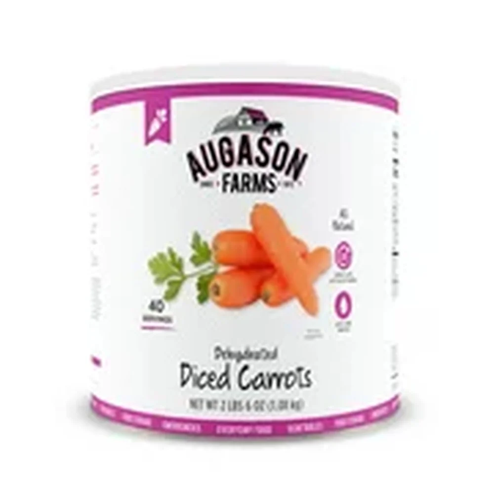 Augason Farms Emergency Food Dehydrated Diced Carrots, 38 oz (Pack of 2)