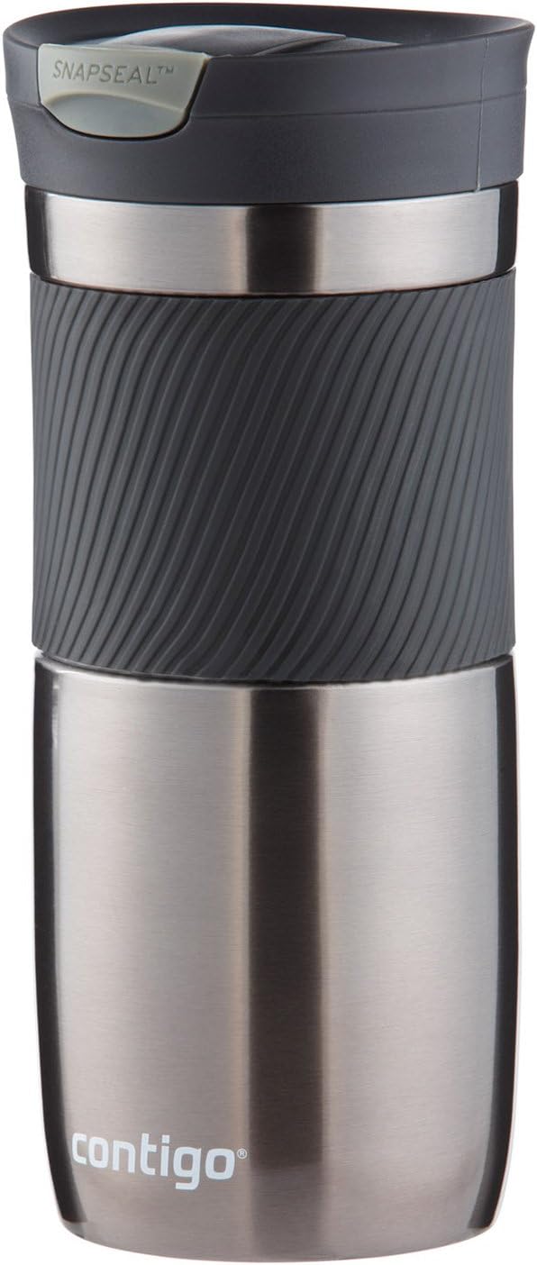 Contigo Snapseal Byron Vacuum-Insulated Stainless Steel Travel Mug, 16 Oz, Gunmetal