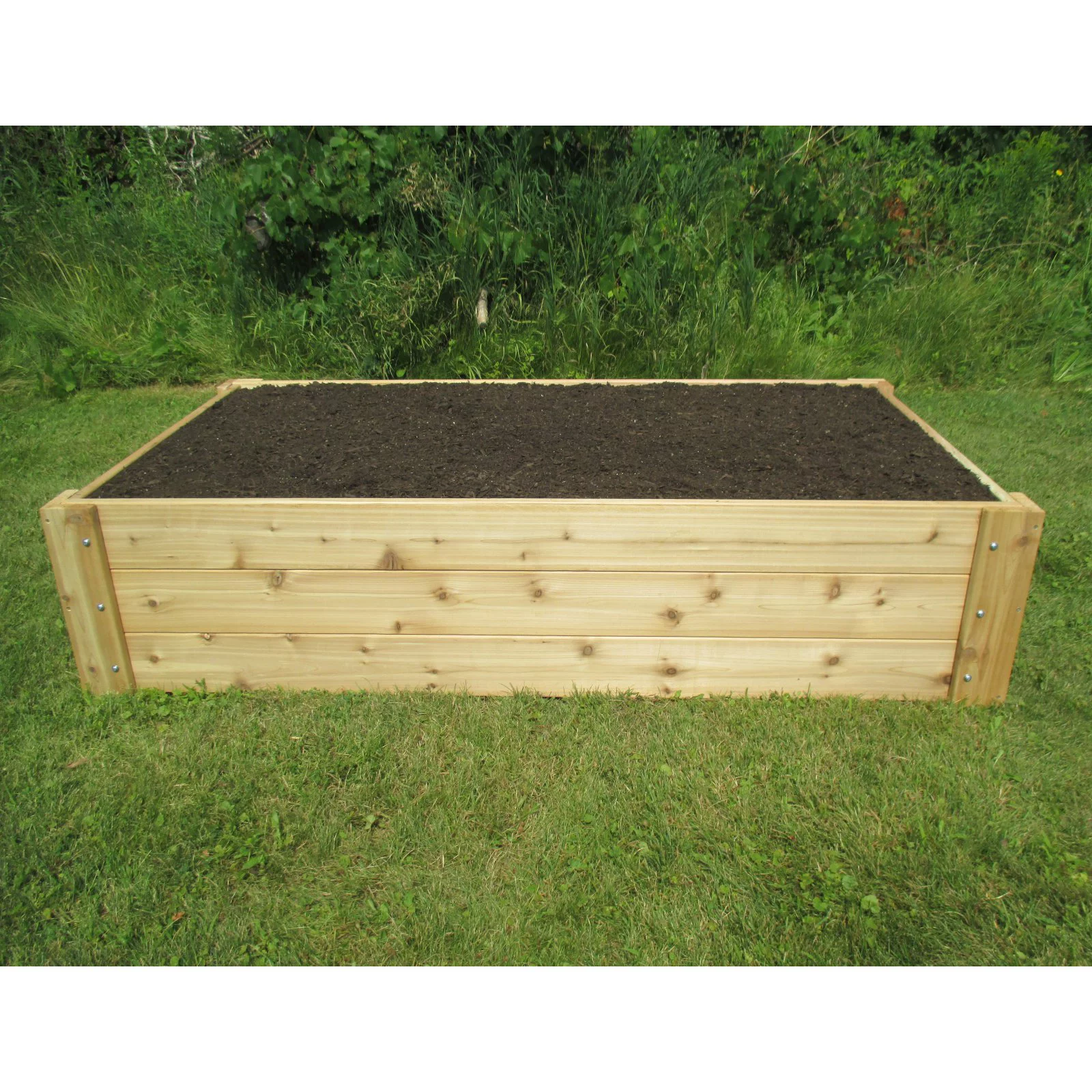Smart Carts Enterprises 3x6RaisedTall16.5 in. x 3 x 6 ft. Deep Root Natural Cedar Raised Bed Garden Kit