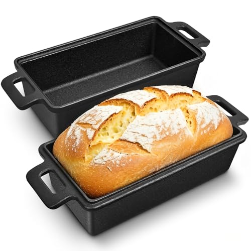 Cast Iron Loaf Pan With Lid, 9×5 in – 2‑in‑1 Heavy‑Duty & Oven‑Safe Loaf Pan for Sourdough & Homemade Bread