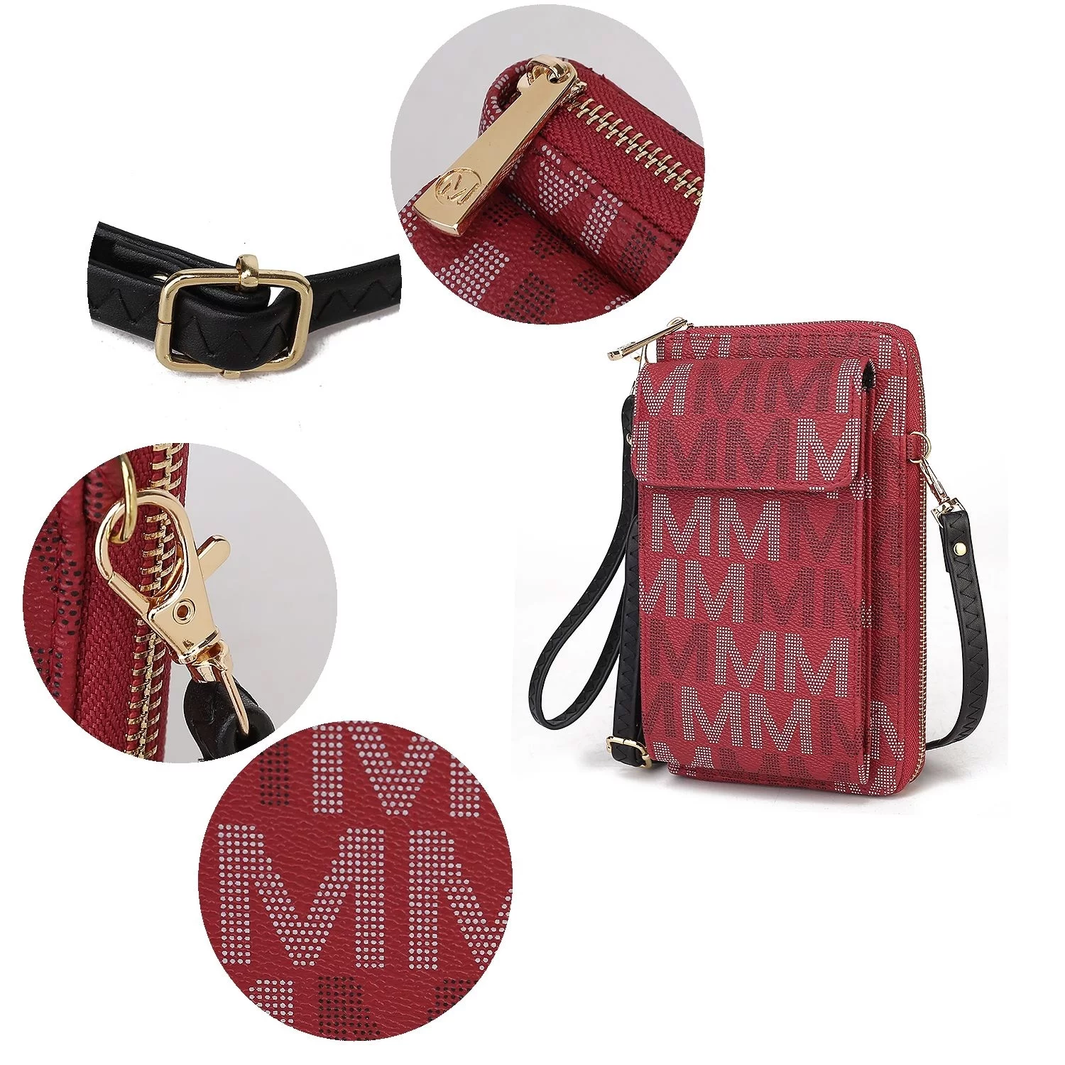 MKF Collection Cossetta Cell Phone Crossbody Handbag Wallet by Mia K.
