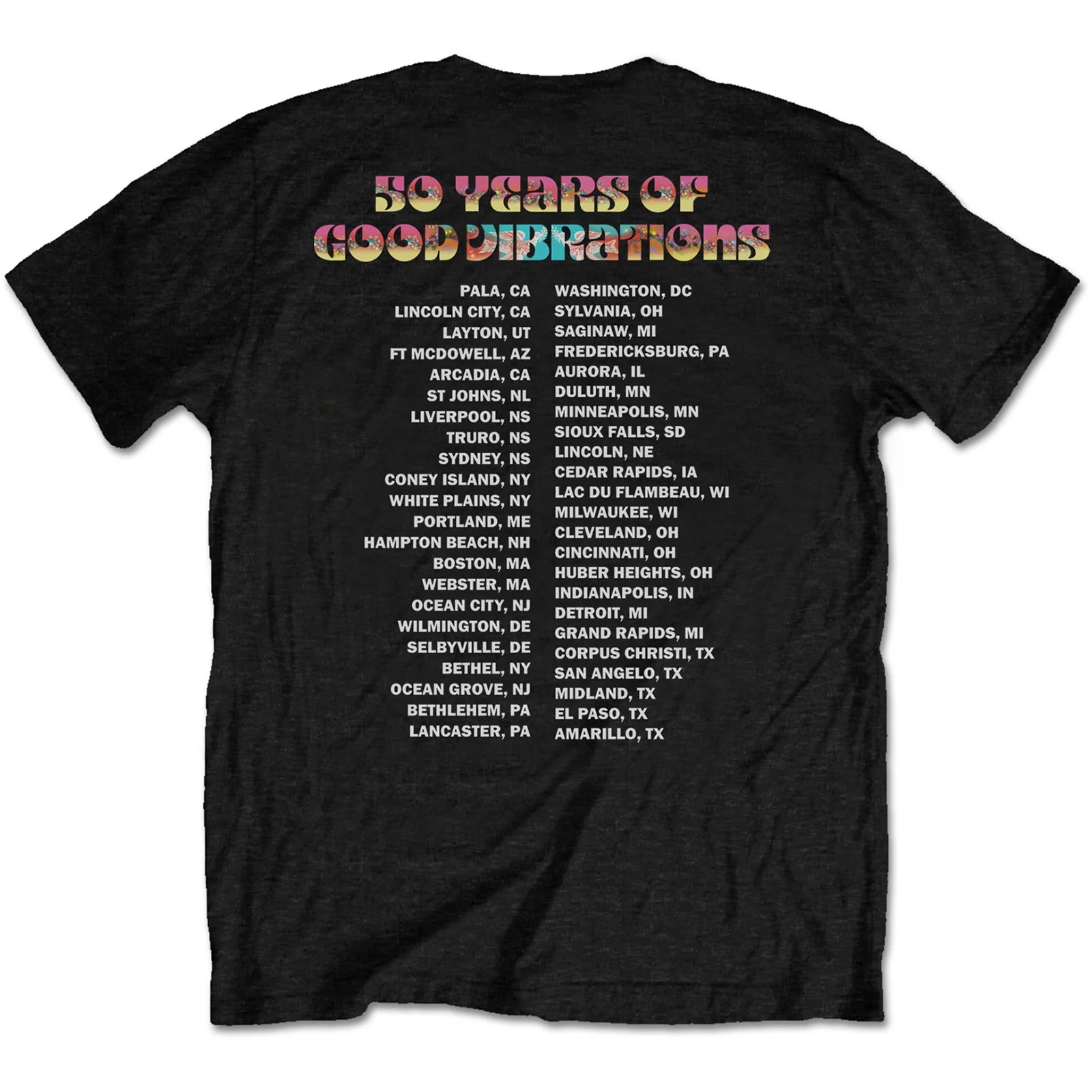 Beach Boys Men's Good Vibes Tour T-Shirt Large | Officially Licensed Merchandise