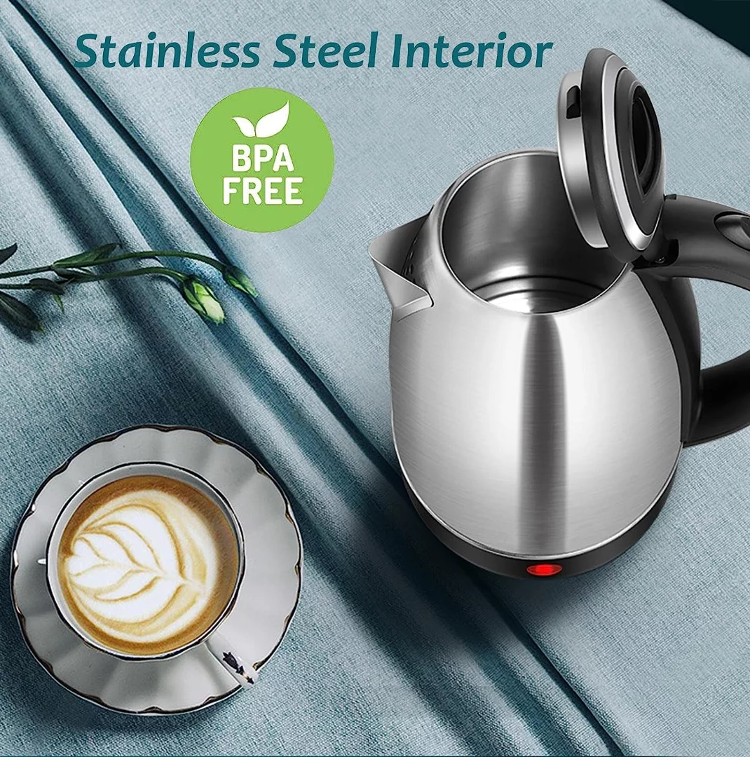 Electric Kettle Hot Water Kettle,1.8L 304 Stainless Steel Electric Tea Kettle & Coffee Kettle, BPA-Free Water Warmer with Fast Boil, Auto Shut-Off & Boil Dry Protection