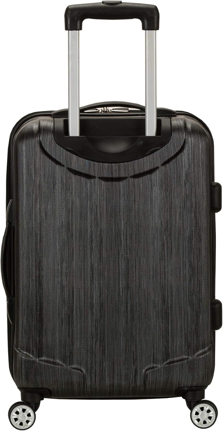 Rockland Melbourne Hardside Expandable Spinner Wheel Luggage, METALLIC, Carry-On 20