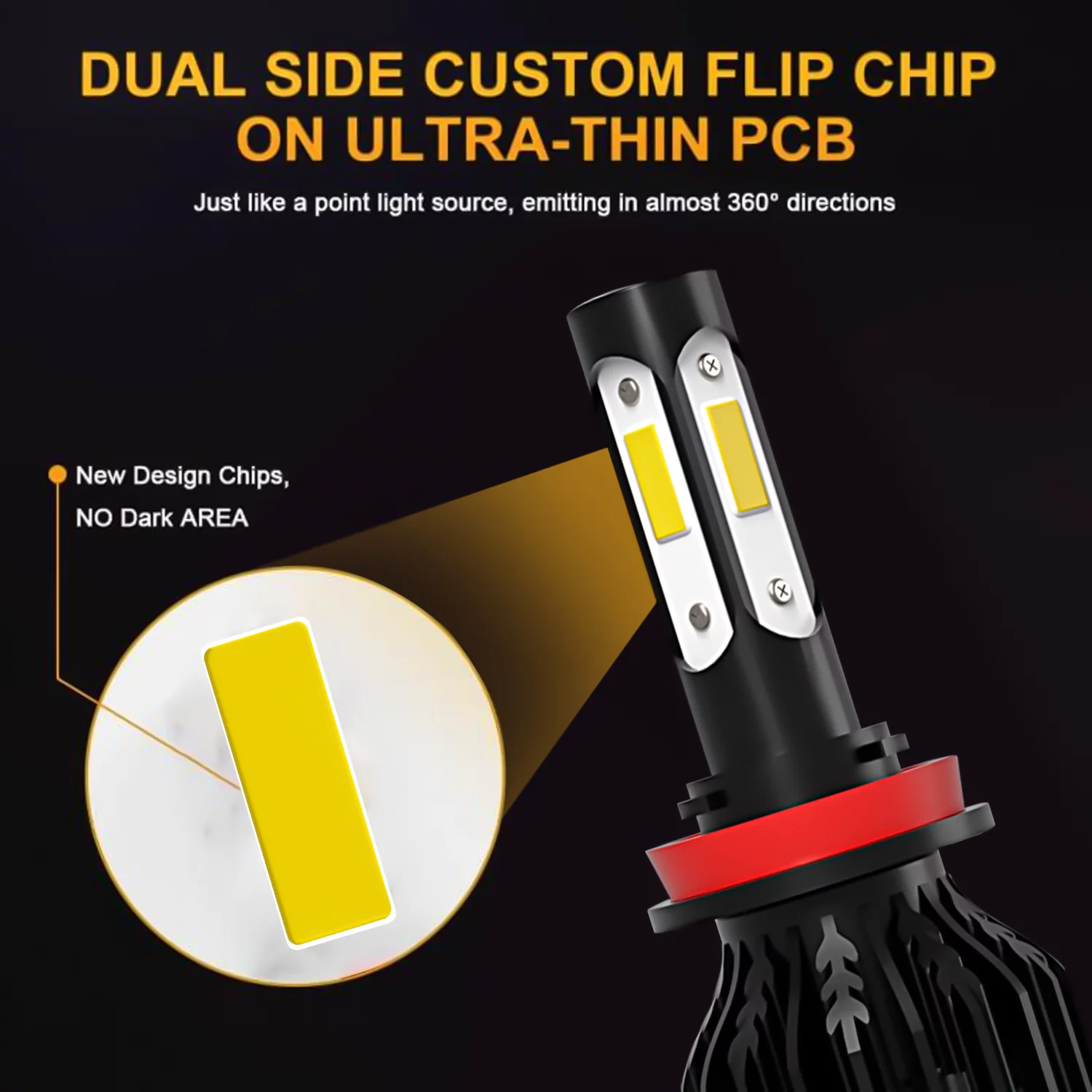 For Dodge Grand Caravan 2011-2019 LED Headlight Bulbs H9+H11 High Beam + H11 Low Beam 4pc