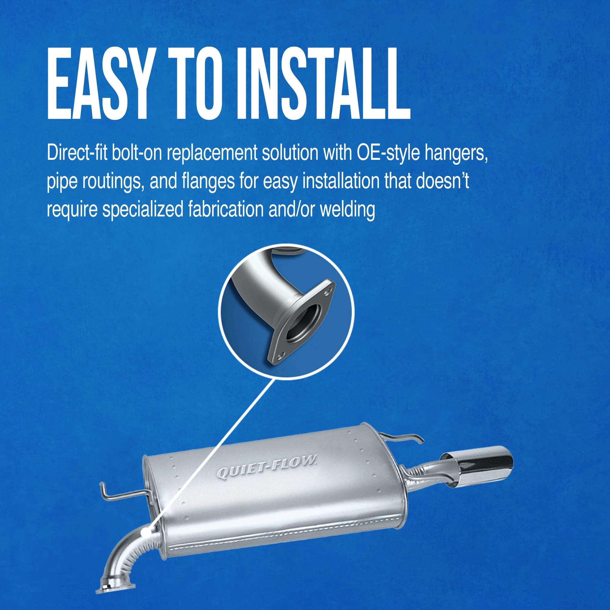 Walker Exhaust Quiet-Flow SS 21690 Exhaust Muffler Fits select: 2010-2020 CHEVROLET EQUINOX, 2010-2017 GMC TERRAIN