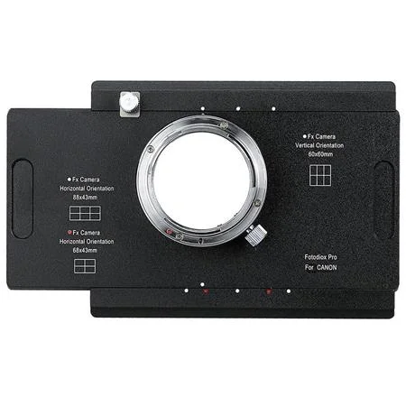 Pro Lens Mount Adapter for Canon EOS D/SLR to Large Format 4x5 View Cameras with a Graflok Rear Standard - Shift/Stitch Adapter