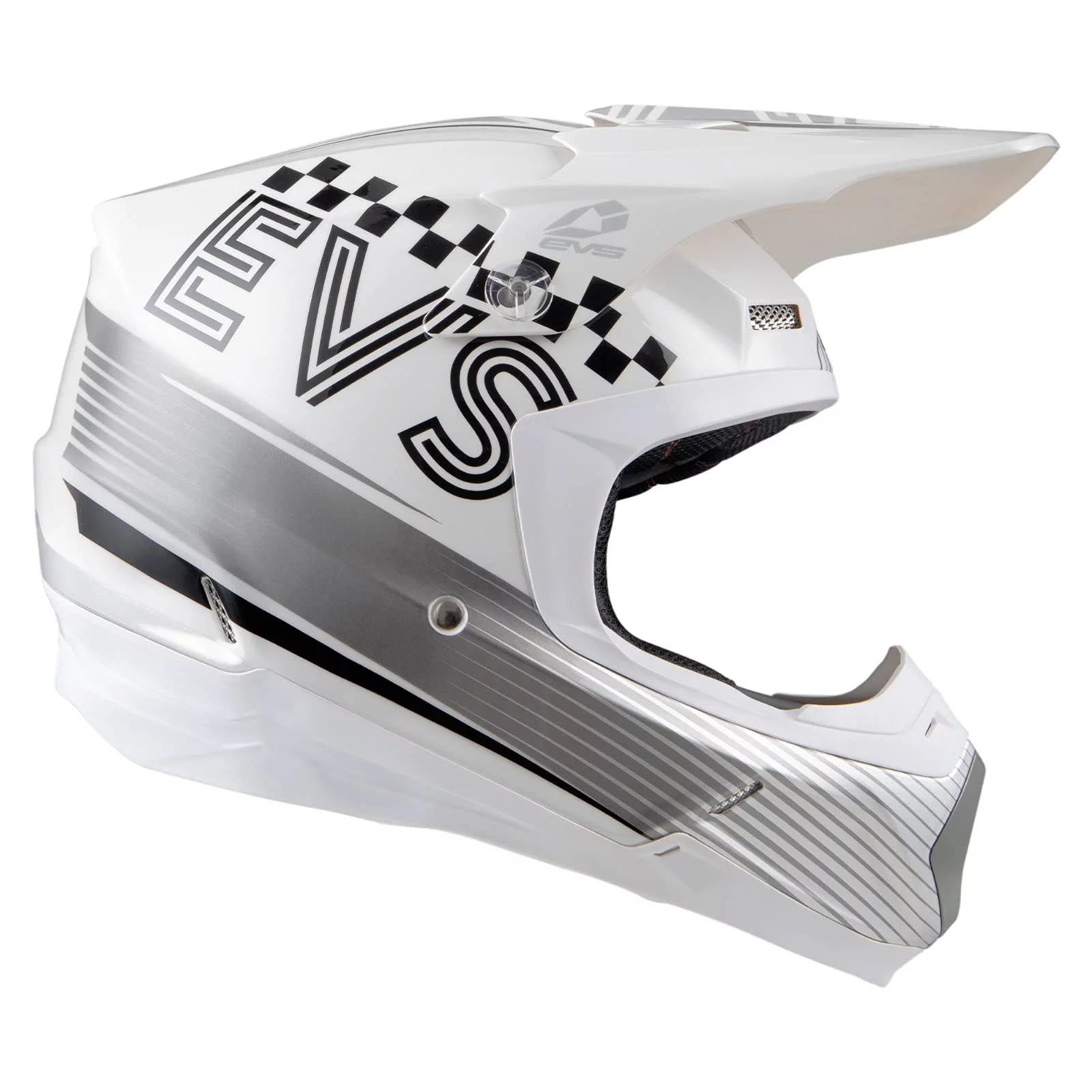 Evs Sports Unisex-Adult T5 Torino Off Road Full Face Motorcycle Helmet (White, Large) H20T5T-WH-L