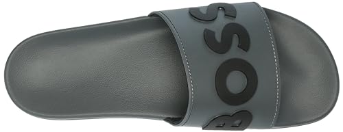 BOSS Men's Kirk Bold Logo Rubber Slide Sandal