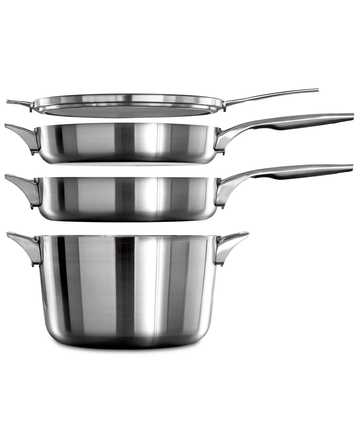 Calphalon Premier Space Saving Stainless Steel 12x22 Fry Pan with Lid