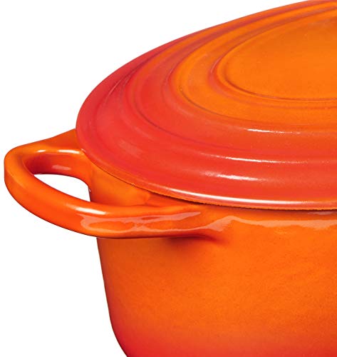 Le Creuset Enameled Cast Iron Signature Oval Dutch Oven, 2.75 qt., Cerise