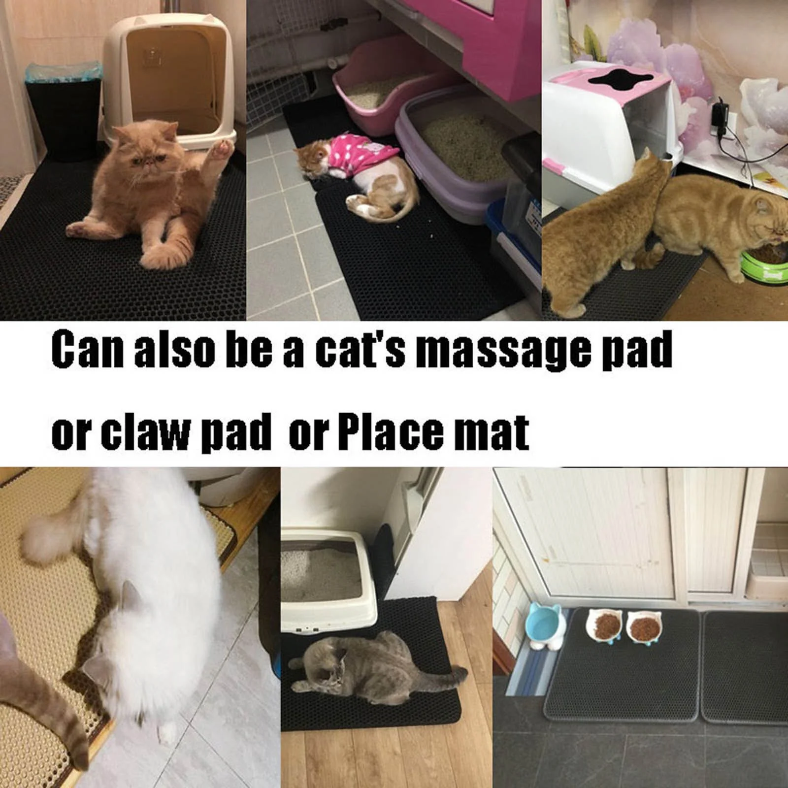 Pet Supplies Double-Layer Honeycomb Feeding Mat Placemat Litter Mat