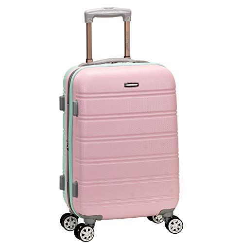 Rockland Melbourne Hardside Expandable Luggage with Spinner Wheels, 2TONENAVY, 2 Piece (20/28)
