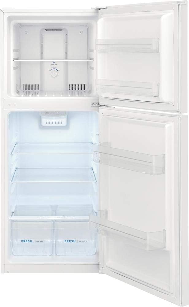 Frigidaire FFET1022UW 27 Inch Freestanding Top Freezer Refrigerator with 9.9 cu. ft. Total Capacity, in White