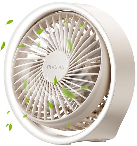 Desk Fan, 10 inch Air Circulator Quiet Operating Fan for Bedroom, 70ft Strong Airflow, Portable Fan Battery Operated Fan with USB, Personal Fan Rechargeable Fan for Office & Living Room & Outdoor
