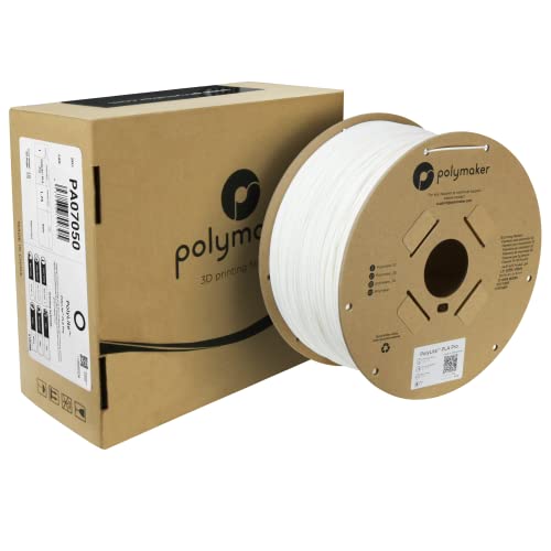 Polymaker PLA PRO Filament 1.75mm 1kg, Tough & High Rigidity White 3D Printing Filament, PolyLite PLA PRO 3D Printer Filament 1.75mm, Print with Most 3D Printers