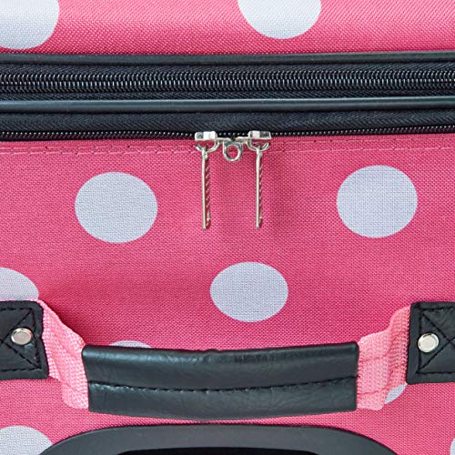 Rockland Melbourne Hardside Expandable Luggage with Spinner Wheels, Blue, Checked Large 28