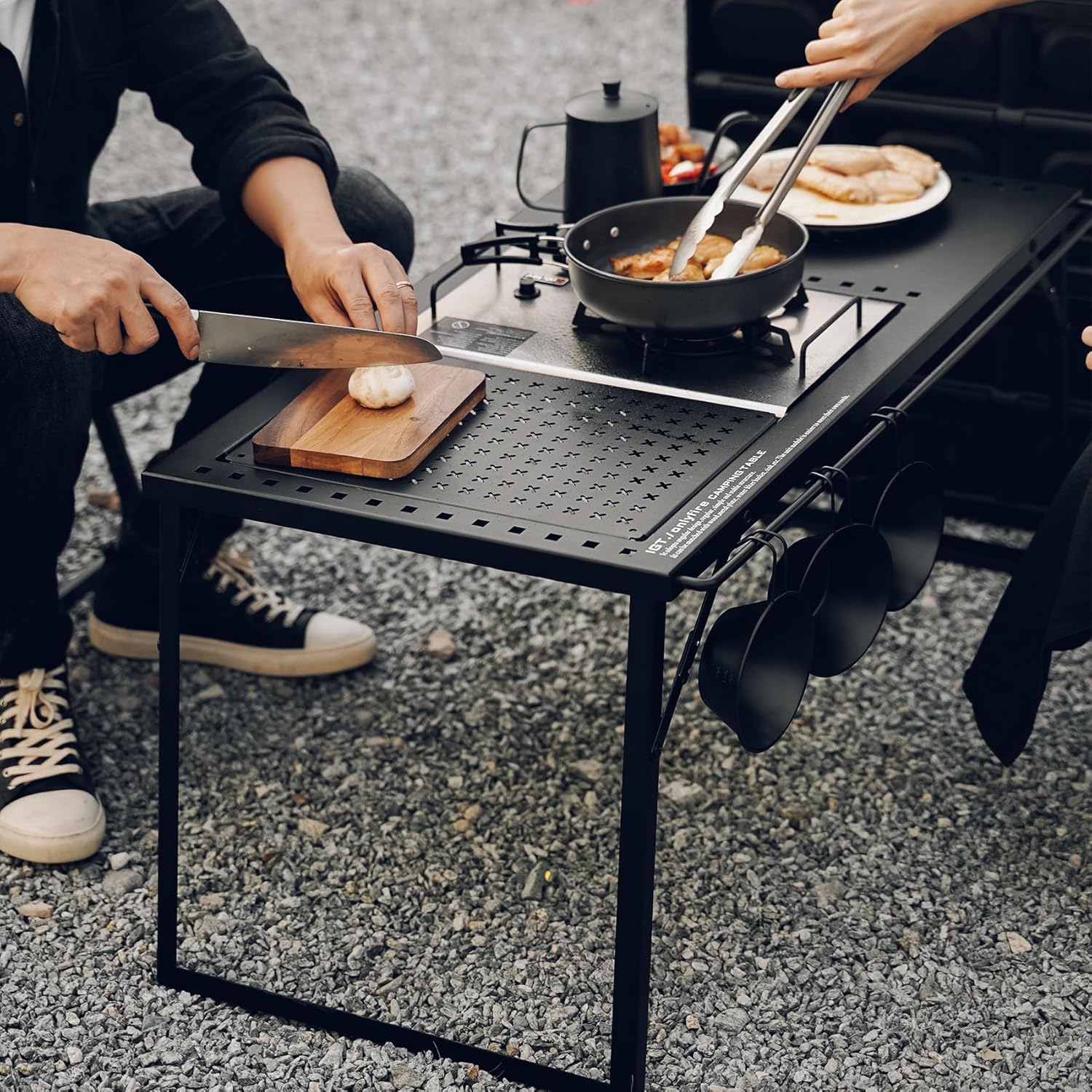 Onlyfire IGT Camping Table Kit with Gas Stove and Carrying Case, Folding Camp Table, Portable Camping Table IGT Unit Combination Table for Camping, Picnic, RV Trip, Backyard Party, GS337