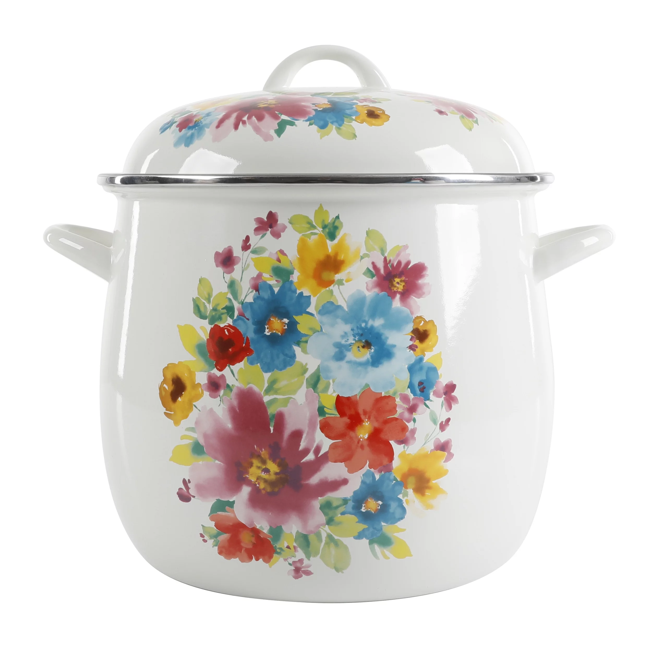 The Pioneer Woman Breezy Blossom Enamel-on-Steel 12-Quart Stock Pot