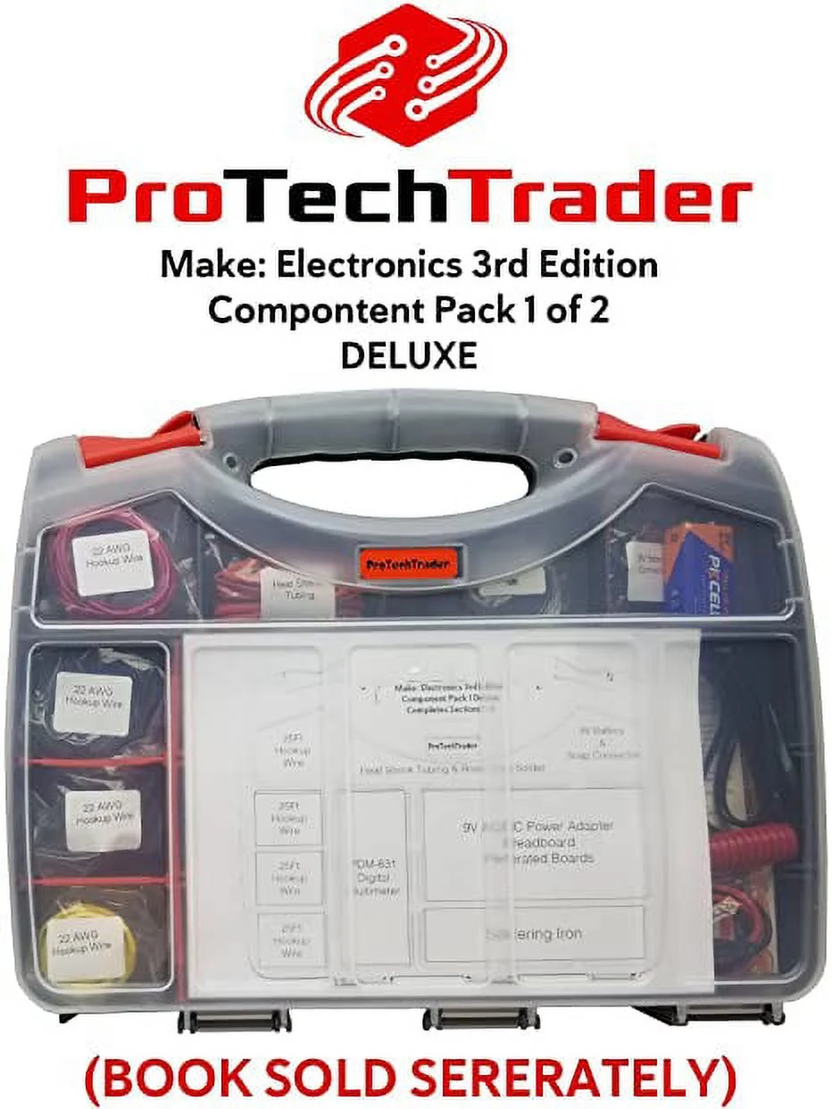 Make: Electronics 3rd Edition Kit 1 Deluxe - Component Pack That Follows The Experiments Covered in Sections 1-3 in Make: Electronics 3rd Ed by Charles Platt