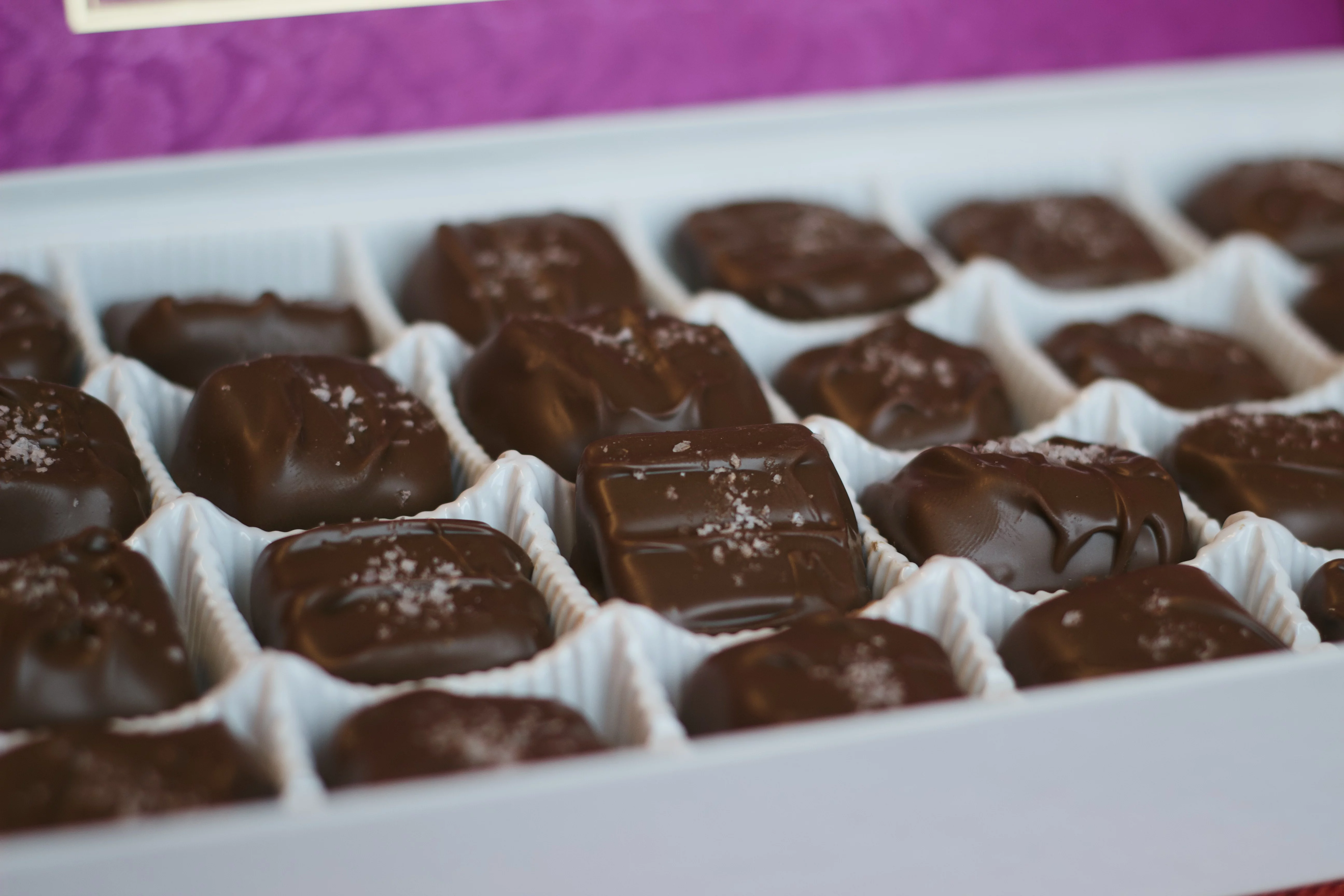 Karmalicious Dark Chocolate Sea Salt Caramels 24 piece Box