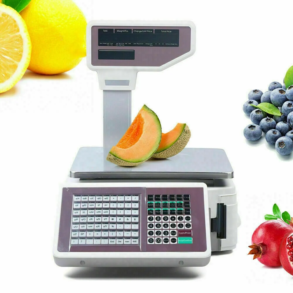 OUKANING 66LB Digital Weight Price Scale Electronic Price Computing Scale LCD Digital Supermarket