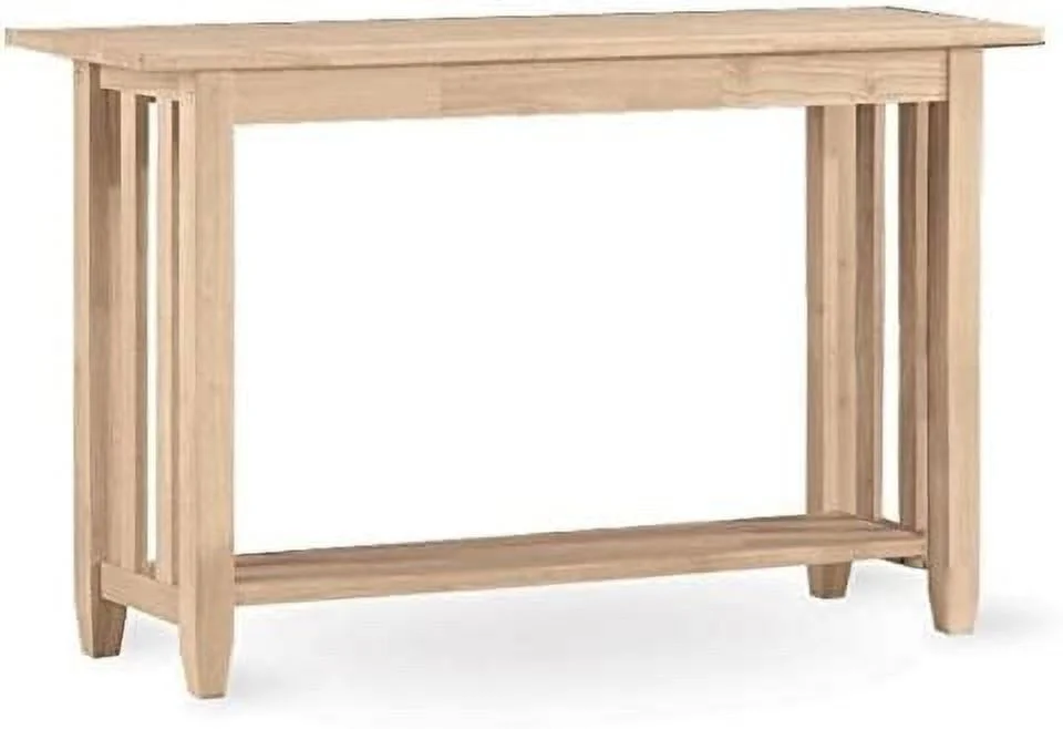 Pemberly Row Mission Unfinished Wood Sofa Table