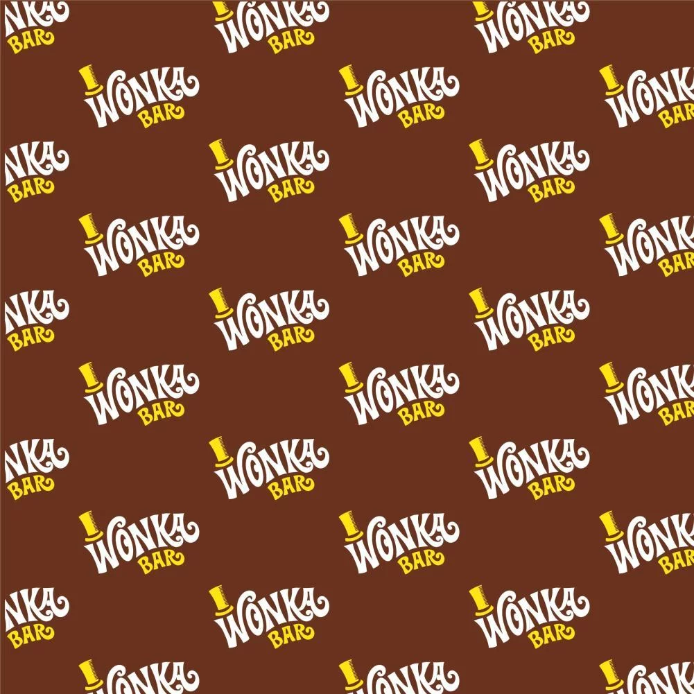 Willy Wonka and the Chocolate Factory Wonka Bar Logo Premium Roll Gift Wrap Wrapping Paper