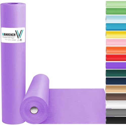 Vanhench Black Wrapping Paper, 17.5