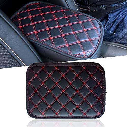 QODOLSI 1 PC Car Center Console Cover, Universal Waterproof PU Leather Car Armrest Seat Box Cover Protector, Anti Slip Center Console Pad for Most Vehicle, SUV, Truck, Car