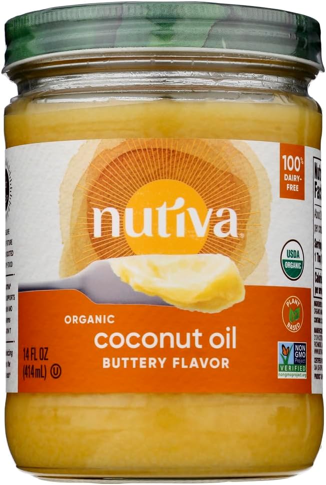 Nutiva, Organic Coconut Oil, Buttery Flavor, 14 fl oz Pack of 2