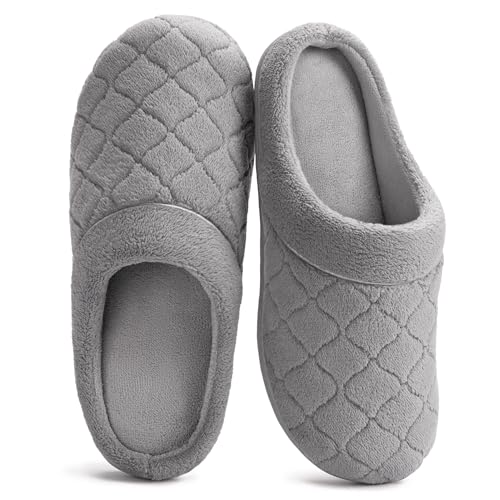 ULTRAIDEAS Women's Indoor Terry Clog Slipper with Memory Foam, Slip-On Ladies Comfy House Shoe with Non-Slip Rubber Sole