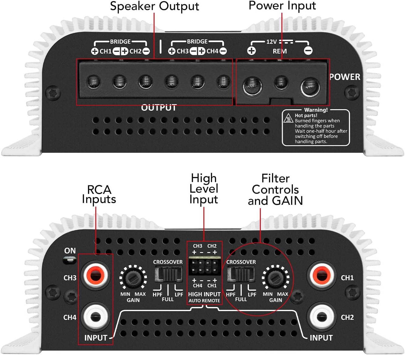 Taramps DS 440X4 2 Ohms 4 Channels 440 Watts Compact Amplifier