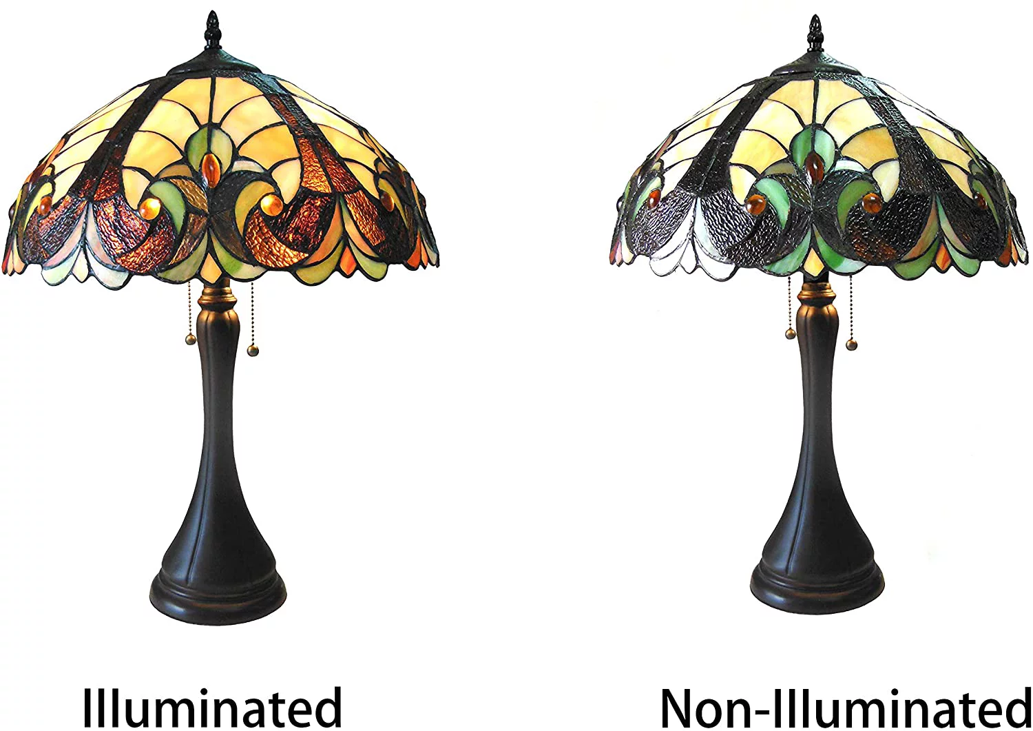 RADIANCE Goods Tiffany-Style 2 Light Victorian Table Lamp 16