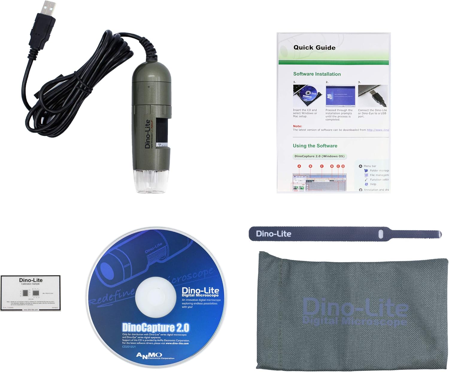 Dino-Lite USB Digital Microscope AM4113T - 1.3MP, 10x - 50x, 220x Optical Magnification, Measurement