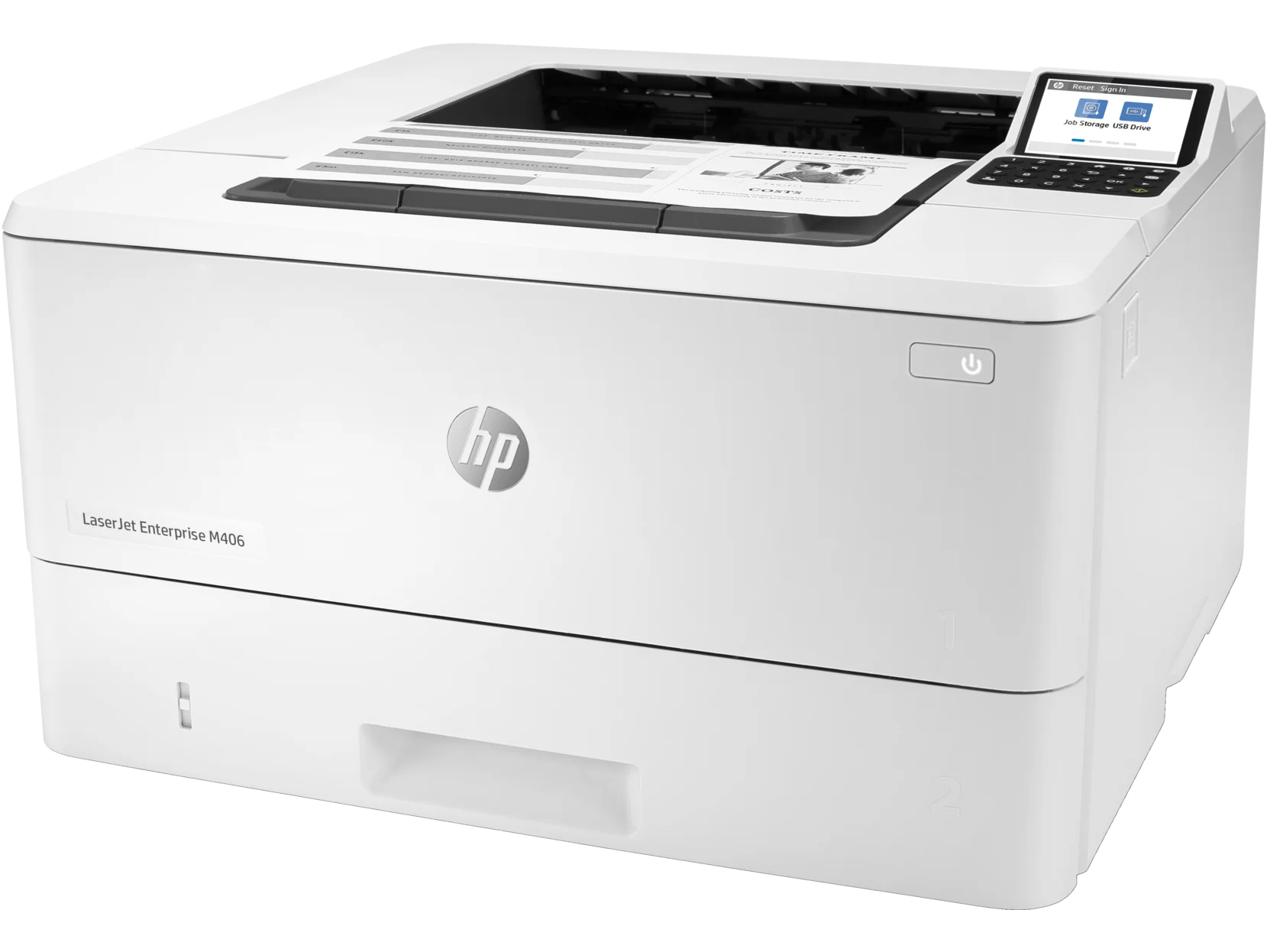 HP LaserJet Enterprise M406dn Laser Printer, Black And White Mobile Print Up to