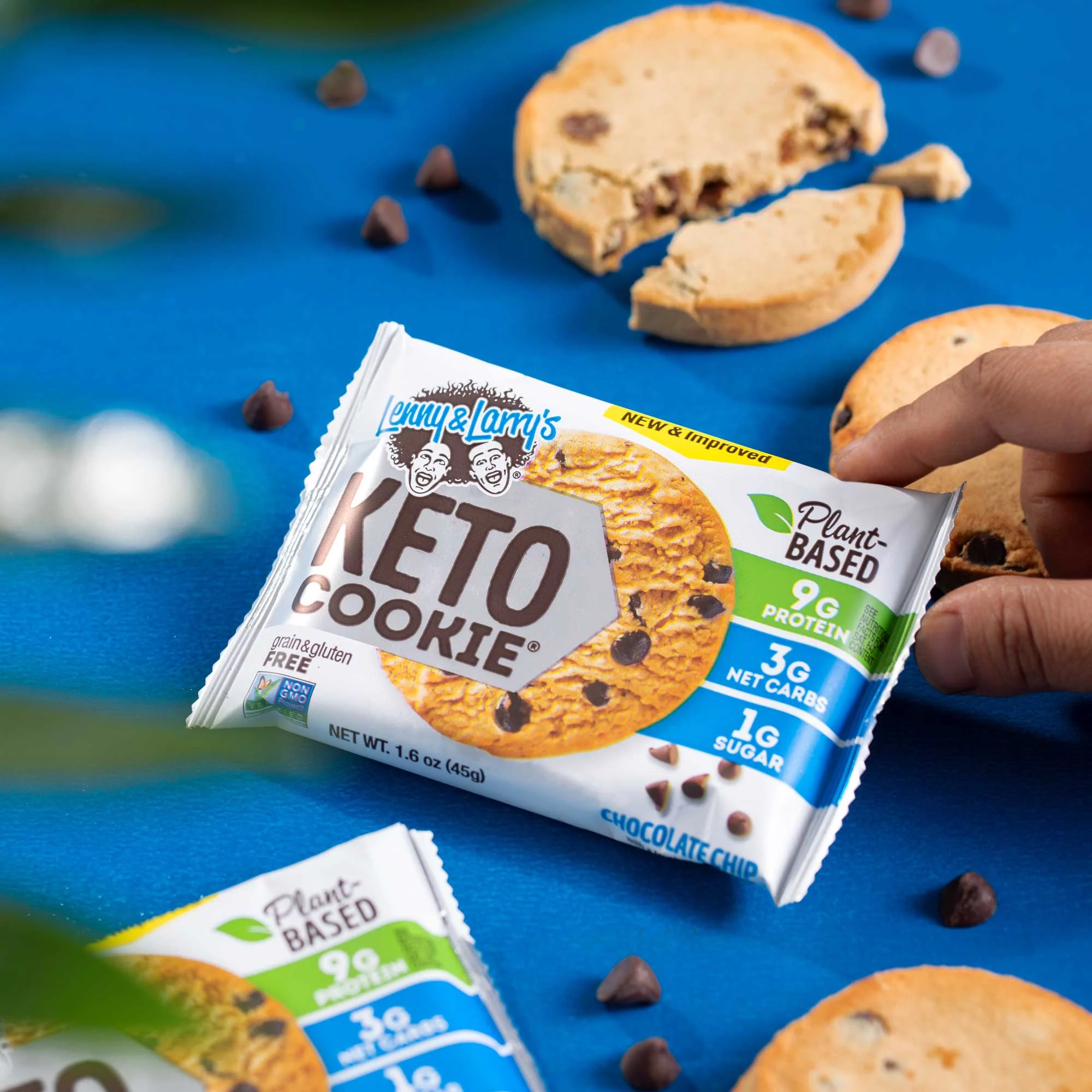 Lenny & Larry's The Keto Cookie, Chocolate Chip, 1.6 oz, 12 Ct