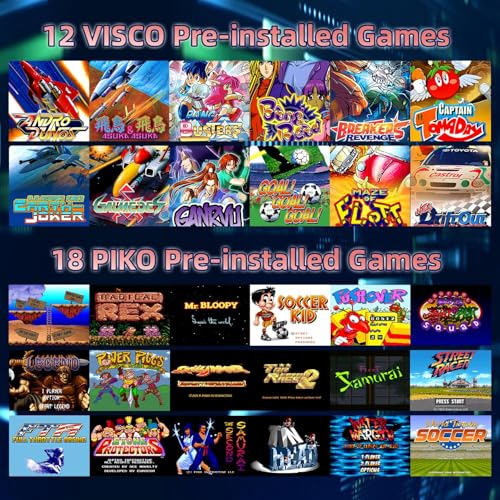 NEOCADE Retro Gaming Console - Built in 30 Officially Licensed Games & 9 Emulators, 30000+ Classic Games, HDMI, Dual 2.4G Wireless Controllers, Plug & Play TV Video Gaming Console