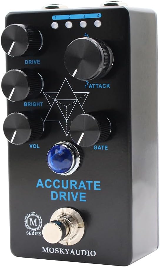 MOSKY Audio ACCURATE DRIVE Guitar Overdrive with Noise Gate and Four Mode Attack Option